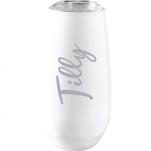 Promotional Rosaline 170ml Vacuum Champagne Flutes White Branded